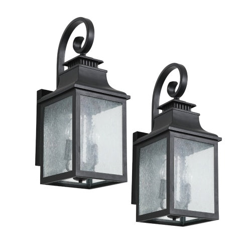 Large Outdoor Glass Wall Light Supports Many Types Of Bulbs -2 Packs Unavailable Platforms- Temu