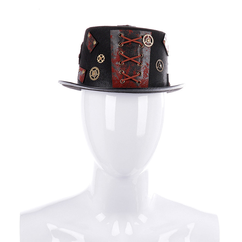 Halloween Props Heavy Metal Top Retro Gothic Steampunk Hat