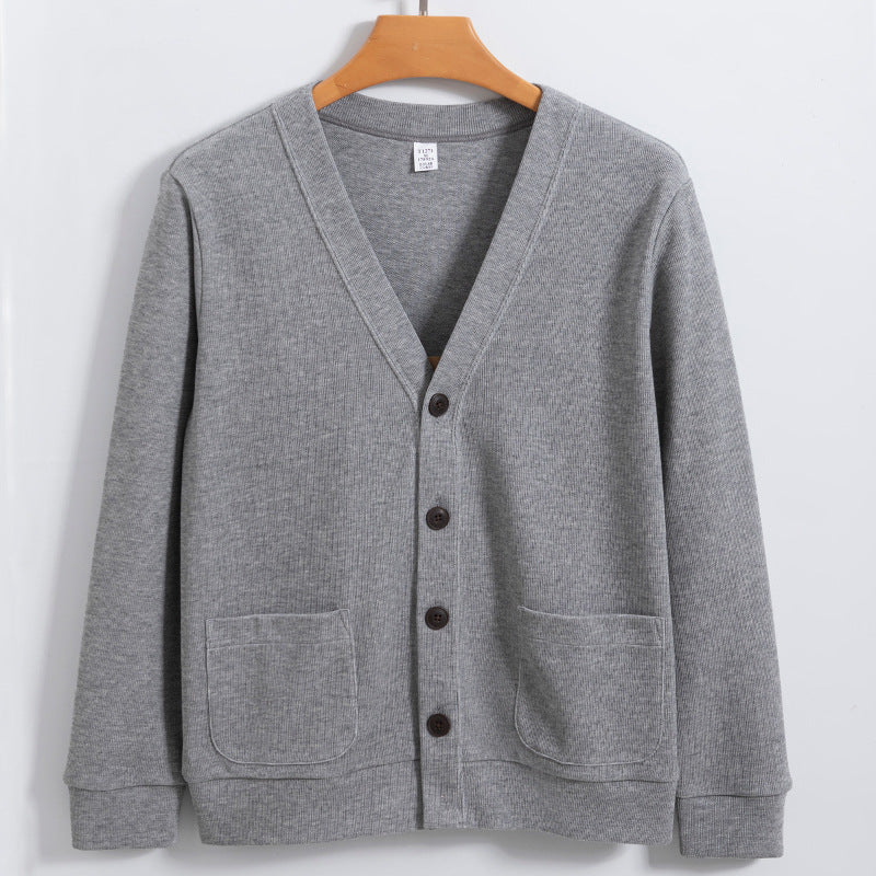 Machine Washable Xinjiang Cotton V-neck Sweatshirt Men