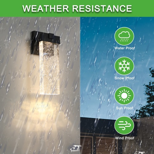 Outdoor Waterproof Transparent LED Crystal Wall Light Supports Many Types Of Bulb-2 Packs Unavailable Platforms- Temu