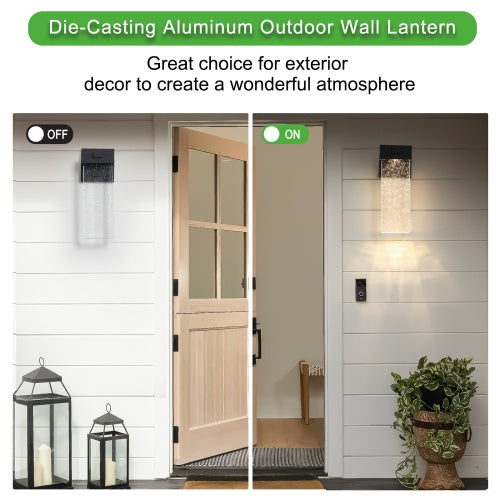 Outdoor Waterproof Transparent LED Crystal Wall Light Supports Many Types Of Bulb-2 Packs With Light Sensitivity Unavailable Platforms- Temu