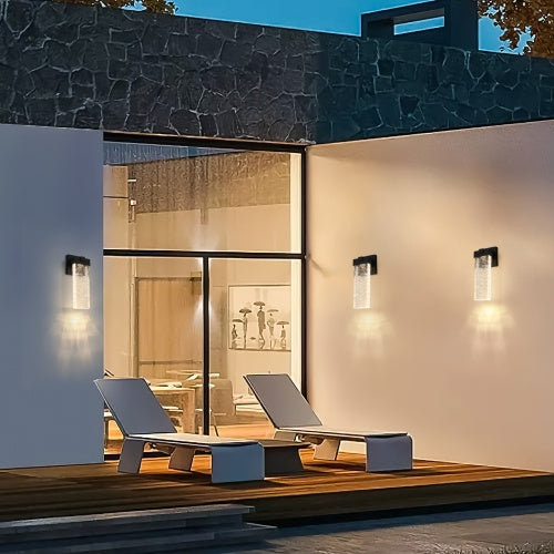 Outdoor Waterproof Transparent LED Crystal Wall Light Supports Many Types Of Bulb-2 Packs Unavailable Platforms- Temu