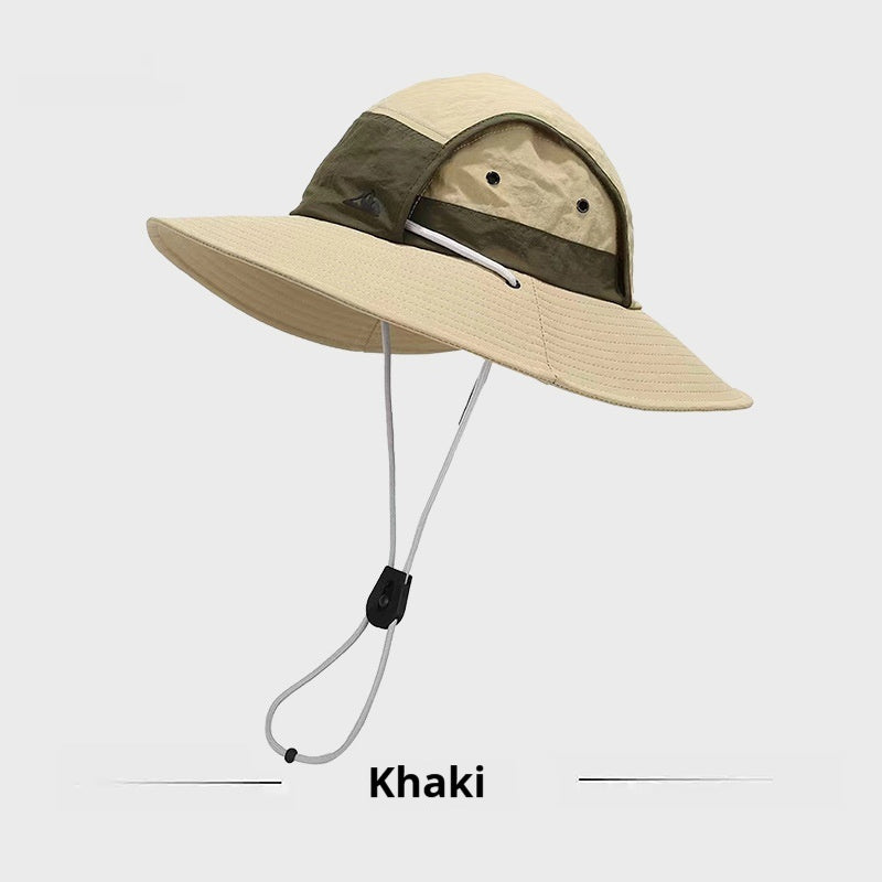Men's Color Matching Outdoor Sun Protection Alpine Cap