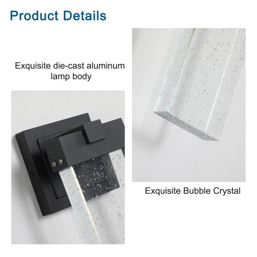 Outdoor Waterproof Transparent LED Crystal Wall Light Supports Many Types Of Bulb-2 Packs Unavailable Platforms- Temu