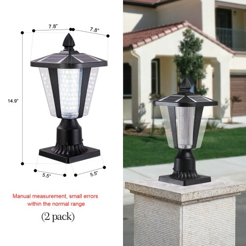 Solar Pillar Headlights With Dimmable LEDs - 2 Packs Unavailable Platforms- Temu