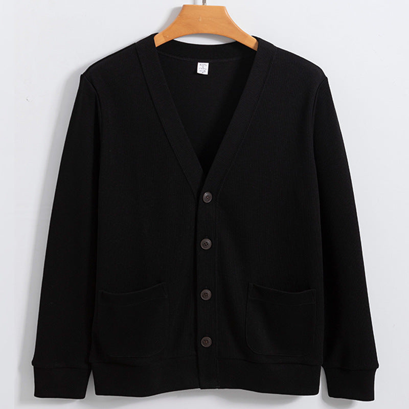 Machine Washable Xinjiang Cotton V-neck Sweatshirt Men