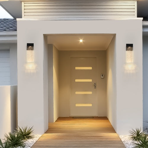 Outdoor Waterproof Transparent LED Crystal Wall Light Supports Many Types Of Bulb-2 Packs Unavailable Platforms- Temu