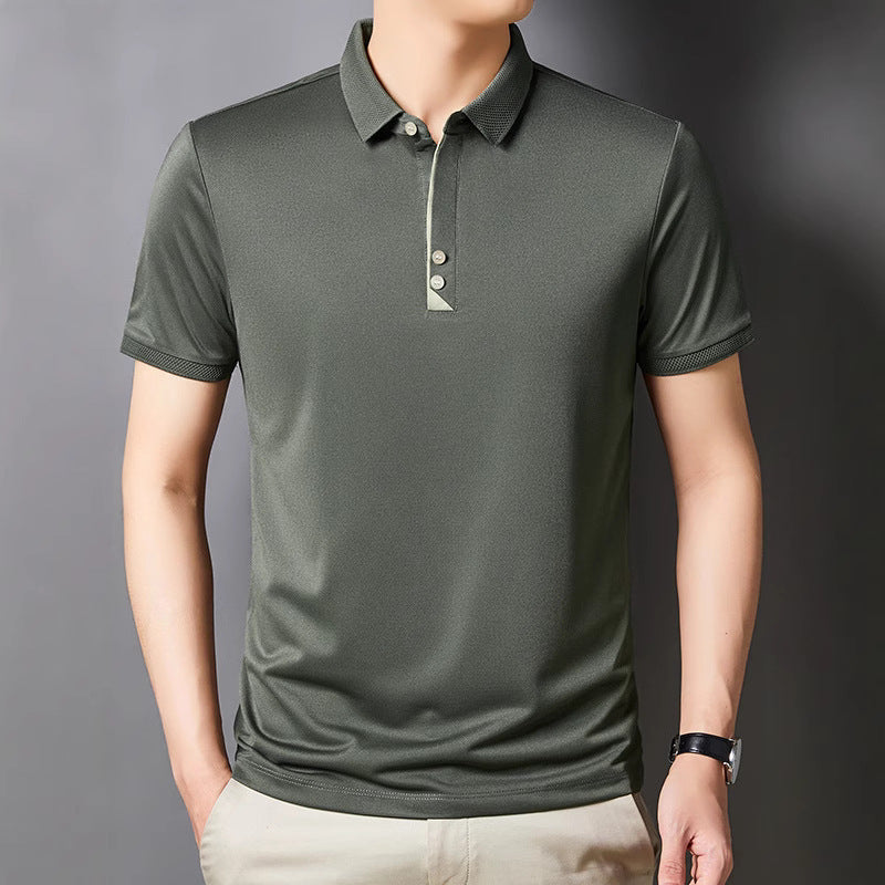 Men's Young And Middle-aged Business Casual Breathable Short Sleeve
