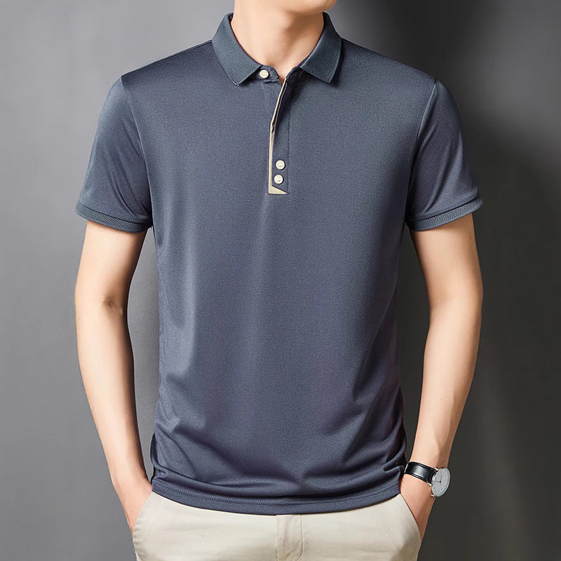 Men's Young And Middle-aged Business Casual Breathable Short Sleeve