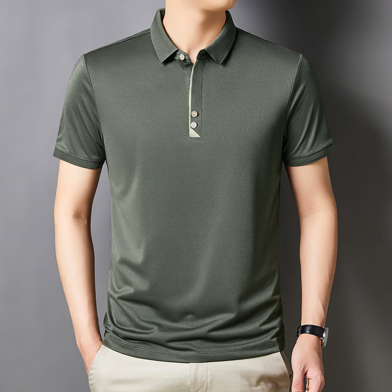 Men's Young And Middle-aged Business Casual Breathable Short Sleeve