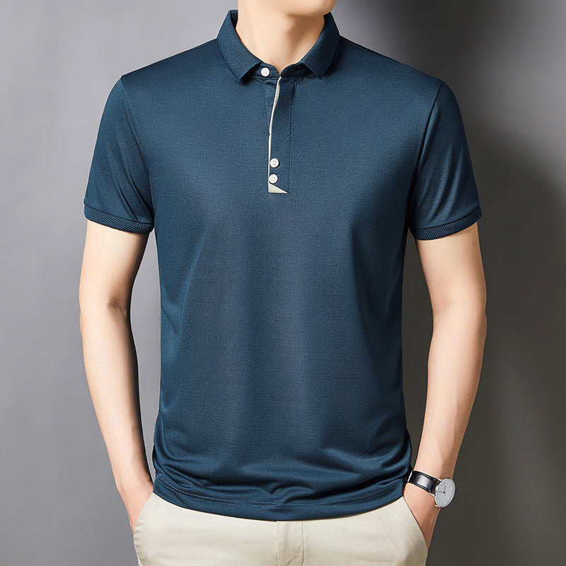 Men's Young And Middle-aged Business Casual Breathable Short Sleeve