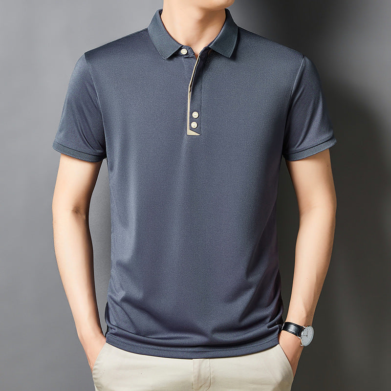 Men's Young And Middle-aged Business Casual Breathable Short Sleeve