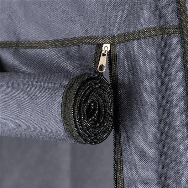 High Legged No Canvas And Side Fabric Wardrobe Gray