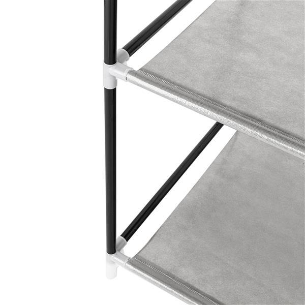 High Legged No Canvas And Side Fabric Wardrobe Gray