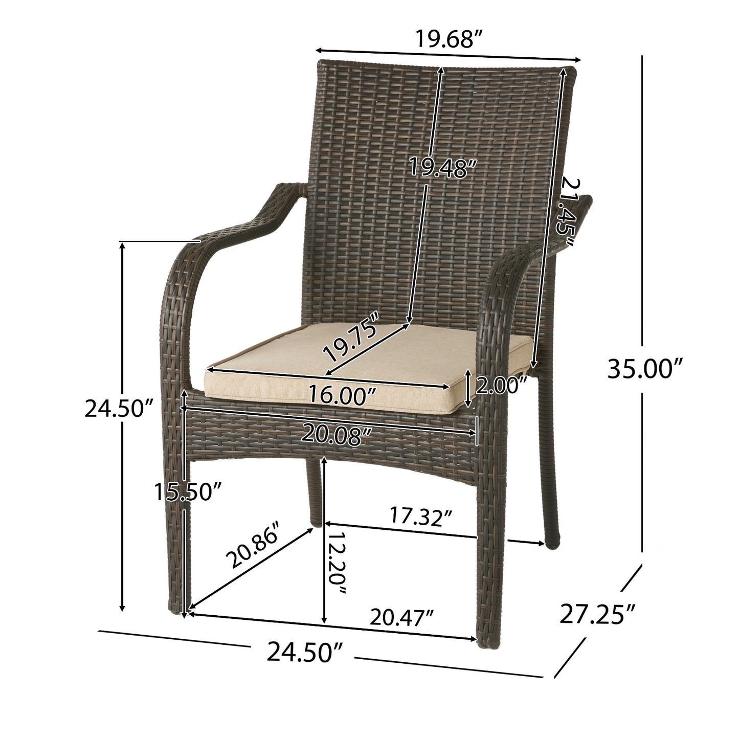 STACKING CHAIRS 4 Pcs