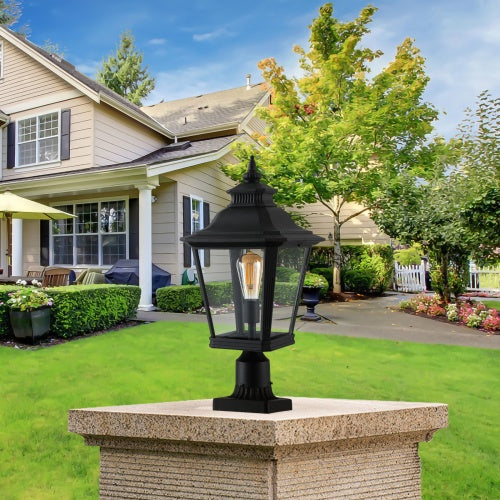 Outdoor Glass Pillar Headlights Support Many Types Of Bulbs-2 Packs Unavailable Platforms- Temu