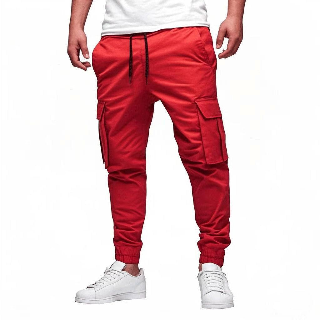 Men's Multi-pocket Drawstring Leisure Japanese Overalls