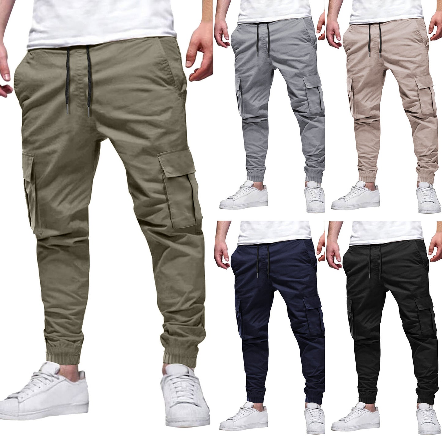 Men's Multi-pocket Drawstring Leisure Japanese Overalls